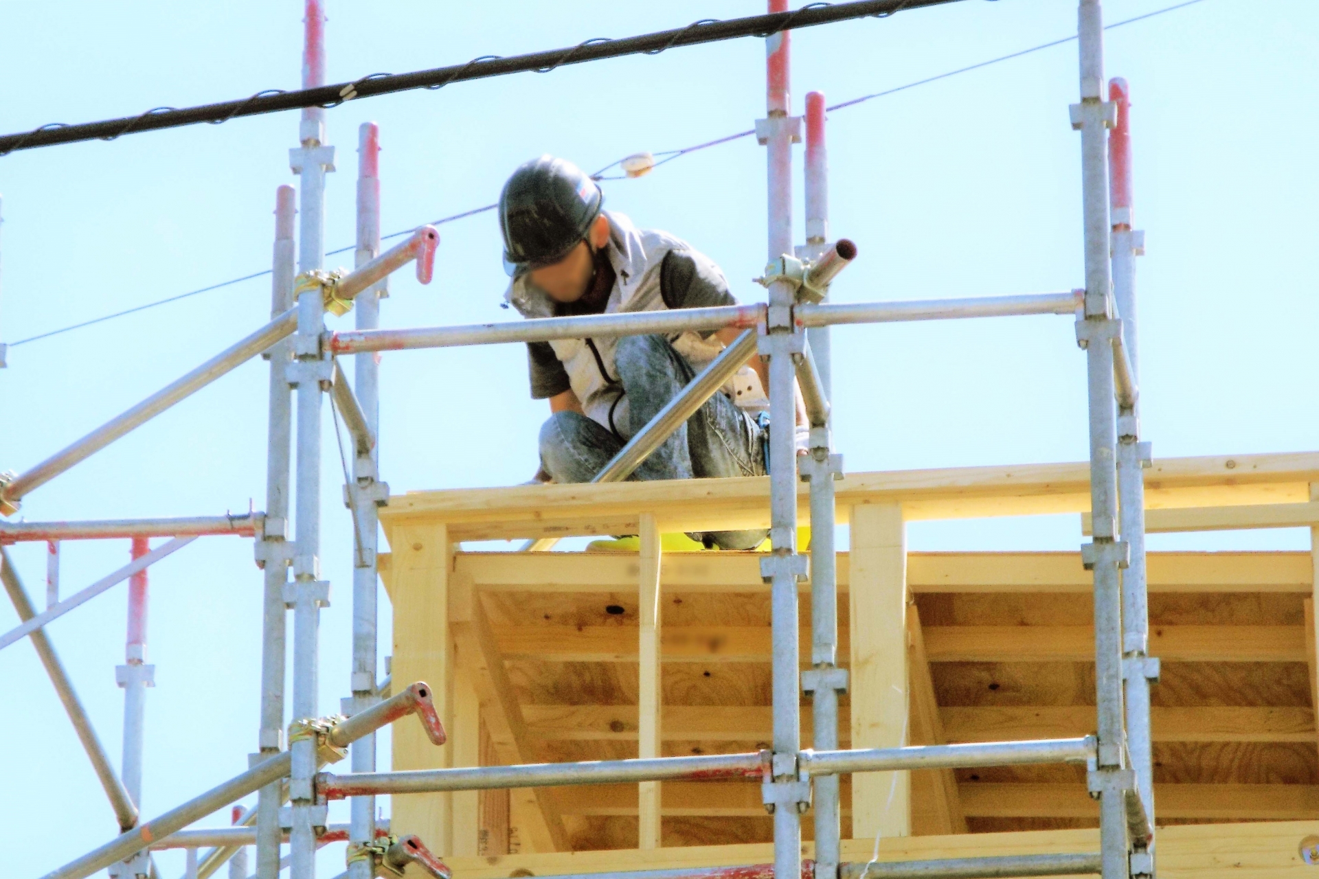 戸建住宅 新築足場工事