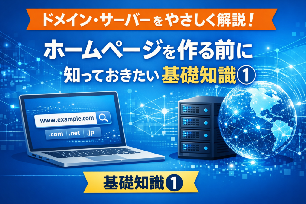 ドメイン・サーバーをやさしく解説!　ホームページを作る前に知っておきたい基礎知識①