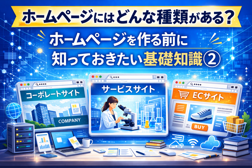 ホームページにはどんな種類がある？ホームページを作る前に知っておきたい基礎知識②