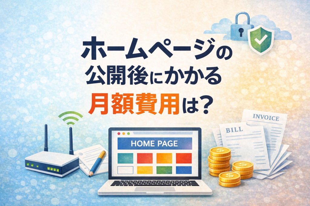 ホームページ公開後にかかる月額費用は？相場と内訳を解説！