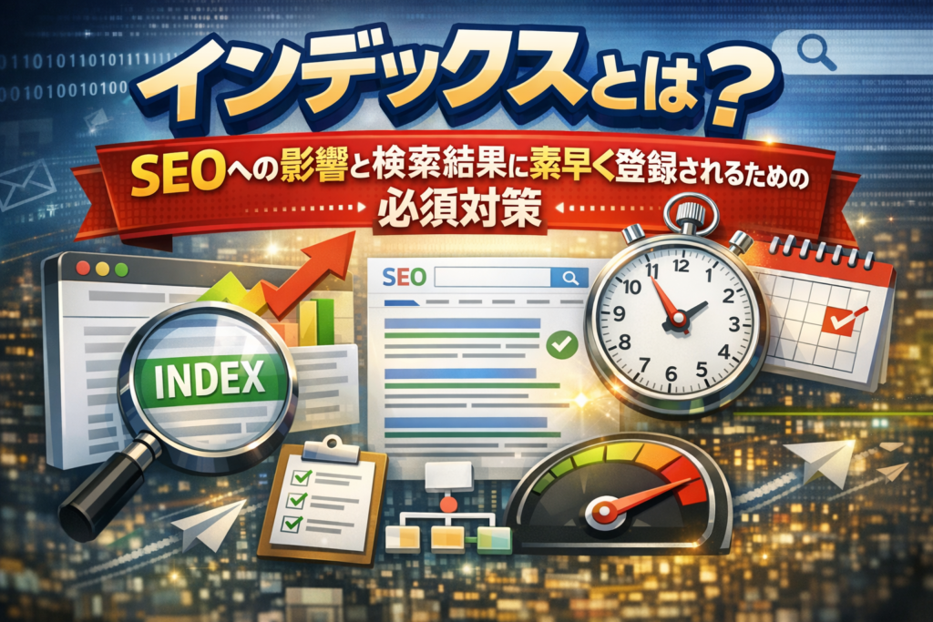インデックスとは？SEOへの影響と検索結果に素早く登録されるための必須対策