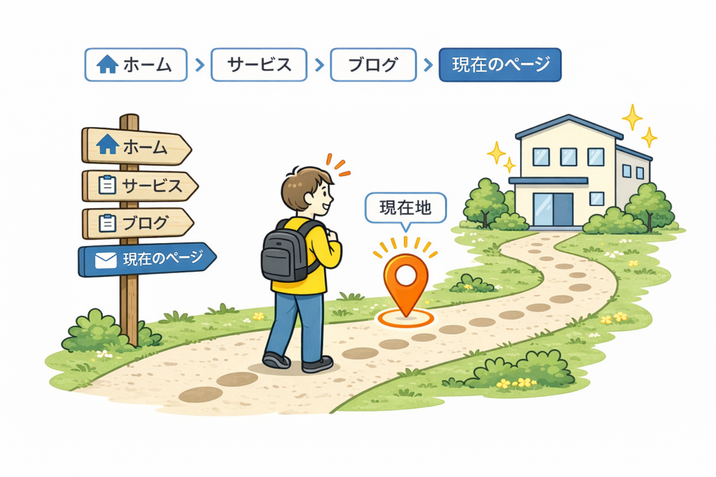 パンくずリストは道しるべ