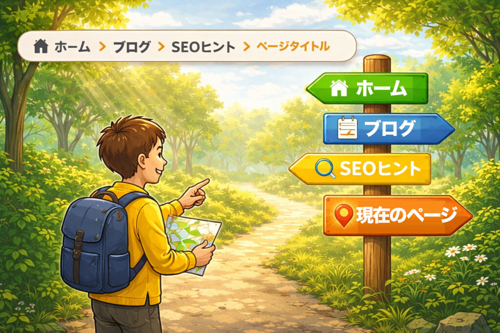 パンくずリストは道しるべになる