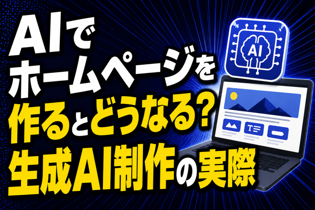 AIでホームページを作るとどうなる 生成AI制作の実際