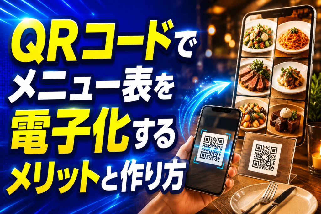 QRコードでメニュー表を電子化するメリットと作り方