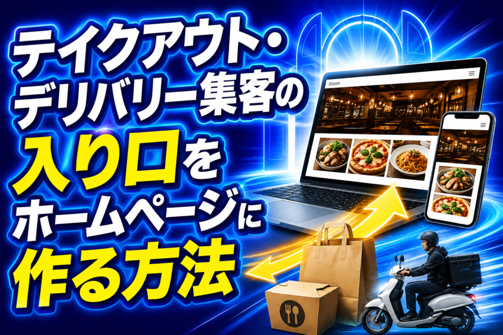 テイクアウト・デリバリー集客の入り口をホームページに作る方法