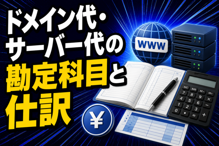 ドメイン代・サーバー代の勘定科目と仕訳