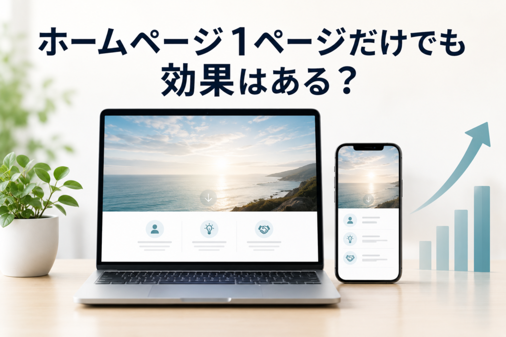 ホームページ1ページだけでも効果はある？