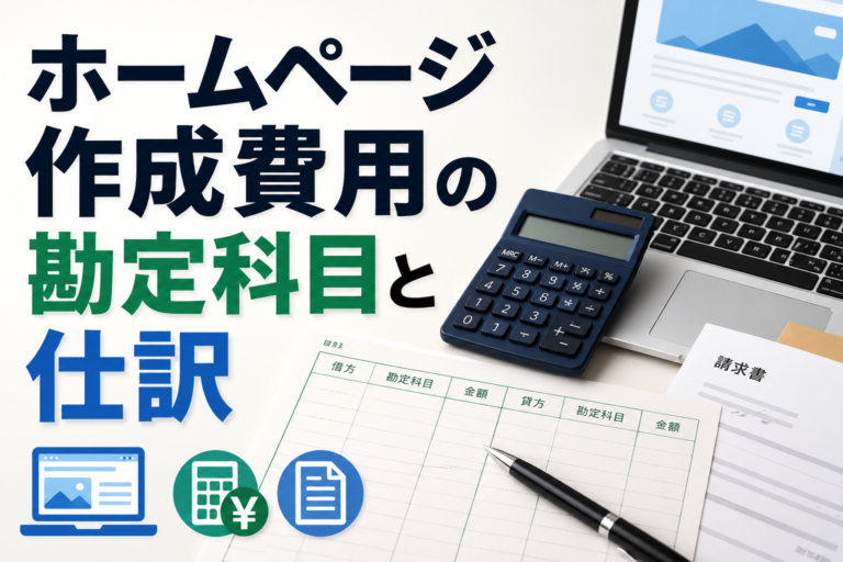 ホームページ作成費用の勘定科目と仕訳