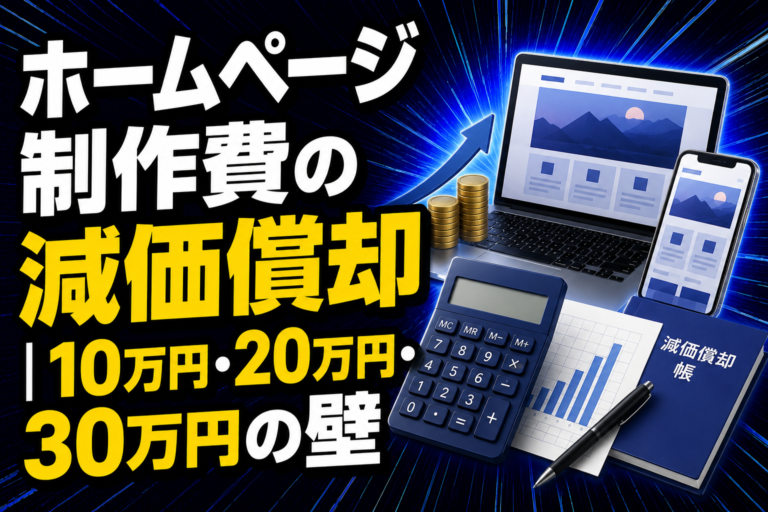 ホームページ制作費の減価償却10万円・20万円・30万円の壁