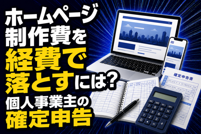 ホームページ制作費を経費で落とすには個人事業主の確定申告