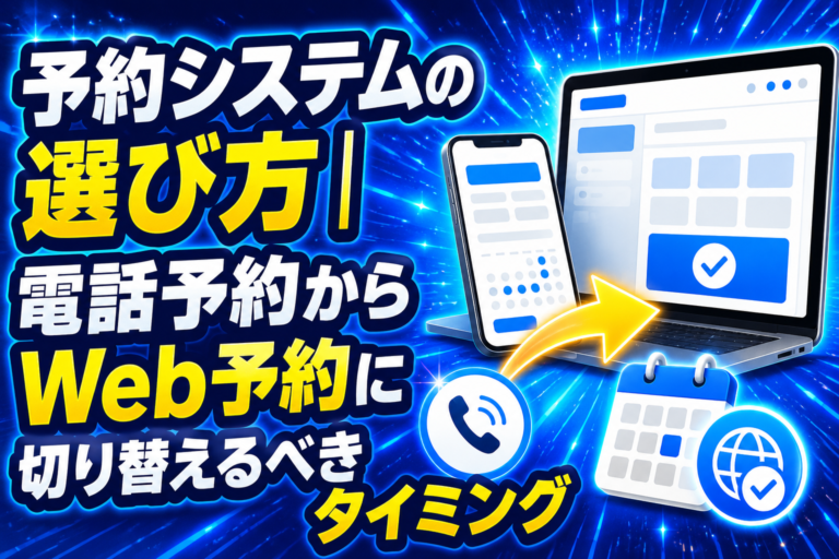 予約システムの選び方｜電話予約からWeb予約に切り替えるべきタイミング