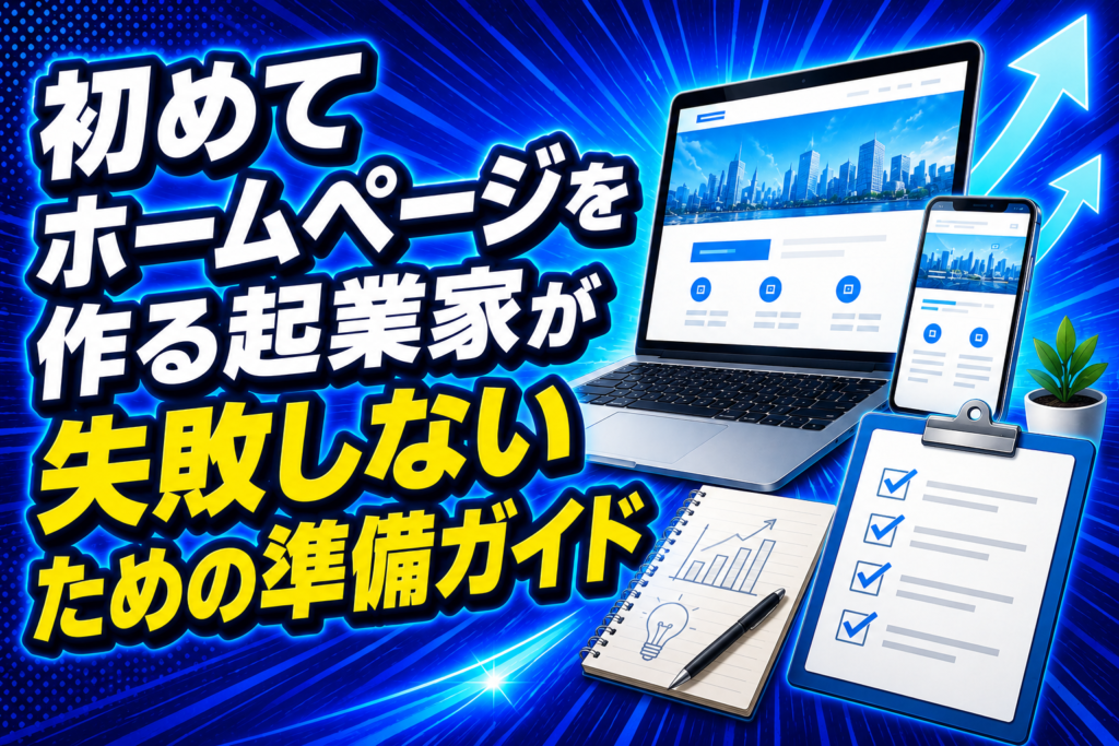 初めてホームページを作る起業家が失敗しないための準備ガイド