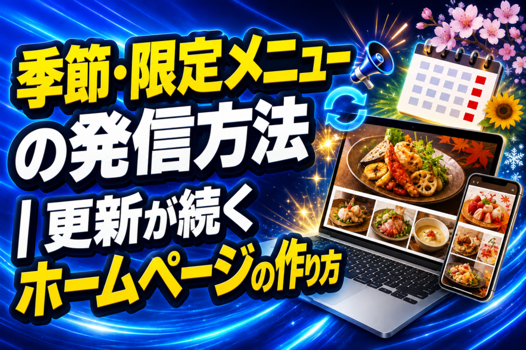 季節・限定メニューの発信方法｜更新が続くホームページの作り方