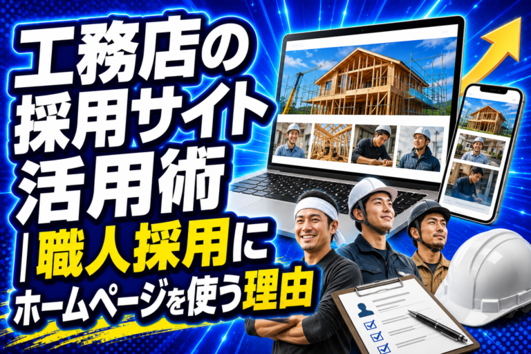 工務店の採用サイト活用術｜職人採用にホームページを使う理由