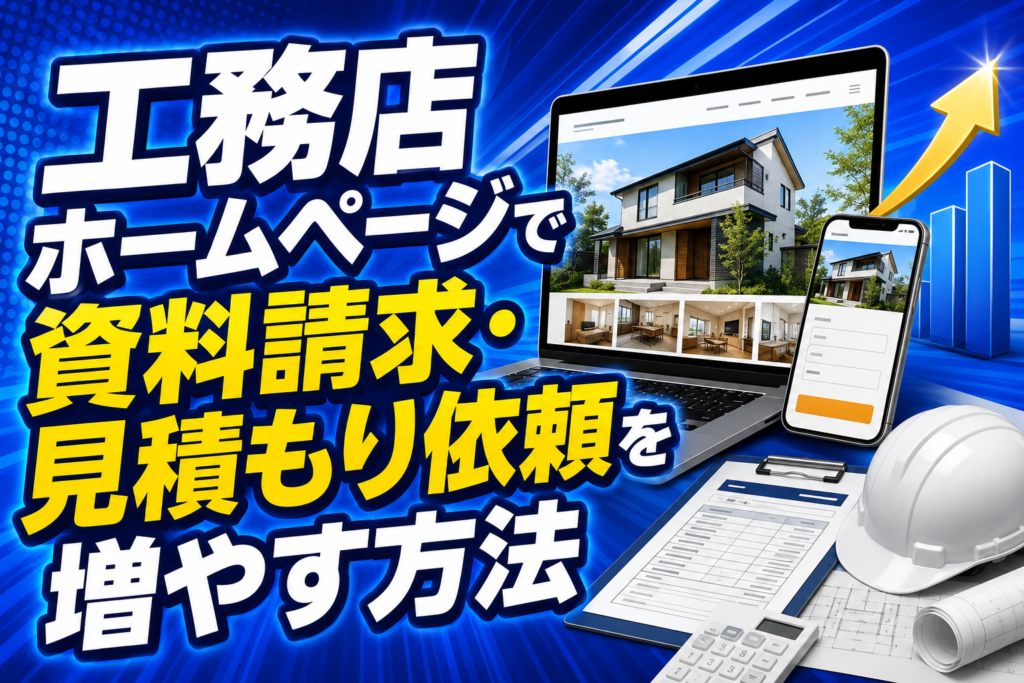 工務店ホームページで資料請求・見積もり依頼を増やす方法