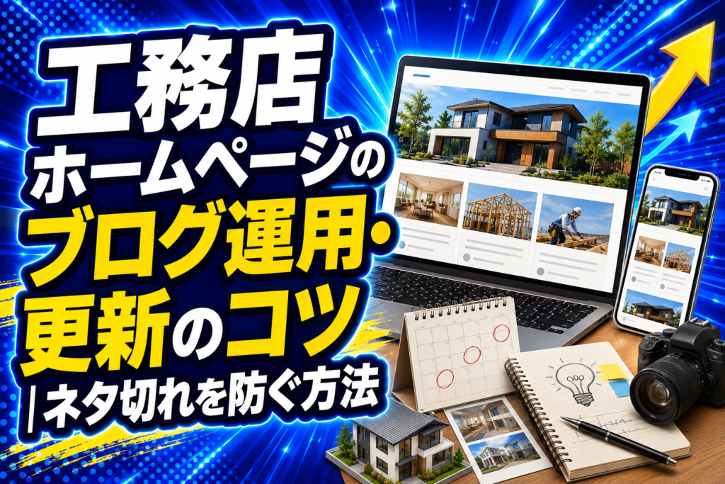 工務店ホームページのブログ運用・更新のコツ｜ネタ切れを防ぐ方法