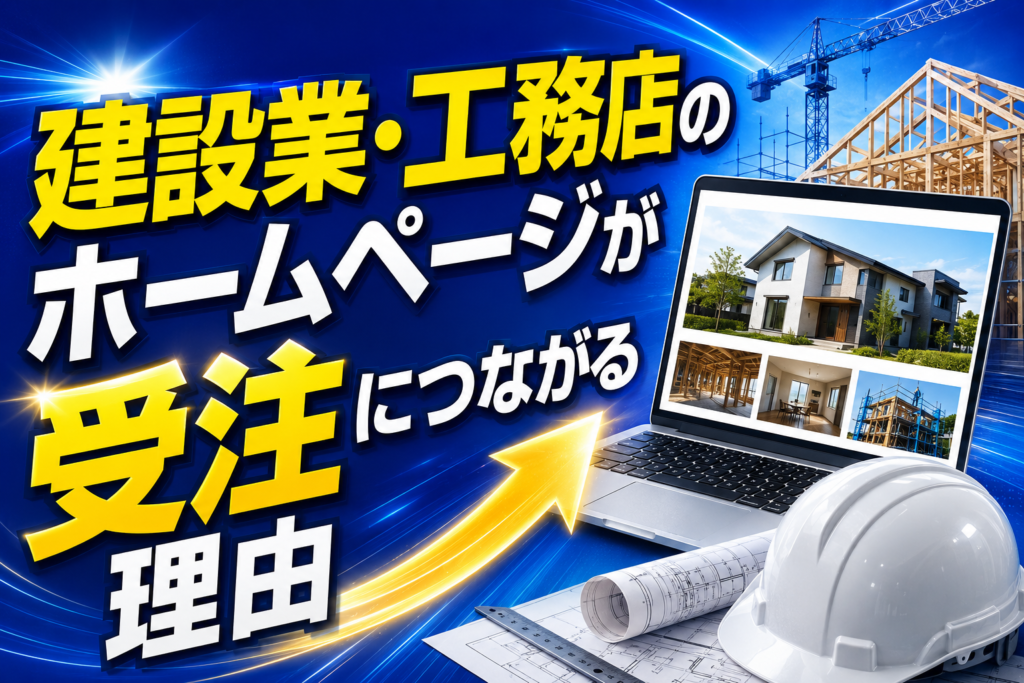 建設業・工務店のホームページが受注につながる理由