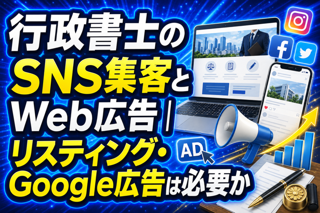 行政書士のSNS集客とWeb広告｜リスティング・Google広告は必要か