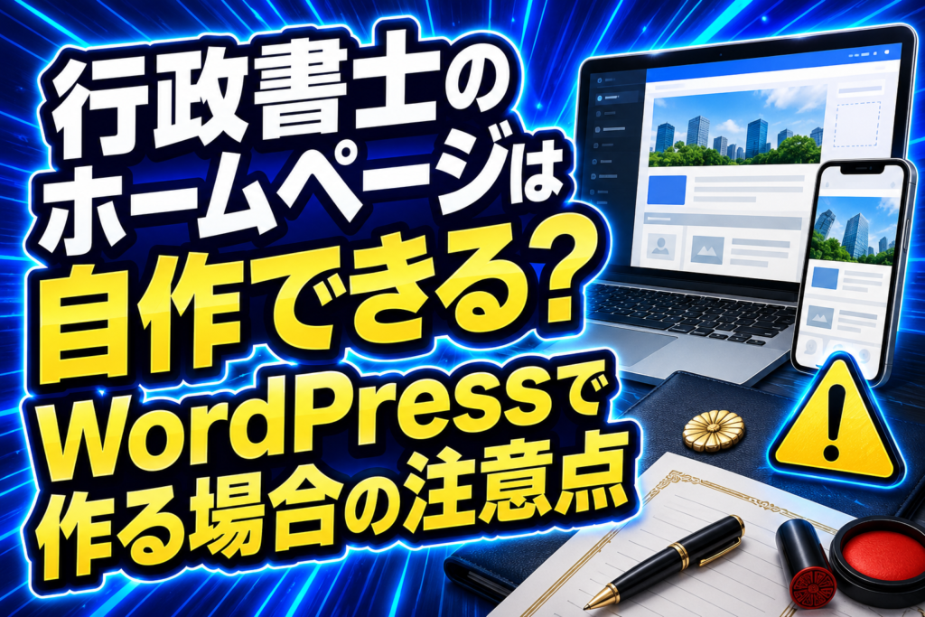 行政書士のホームページは自作できる？WordPressで作る場合の注意点