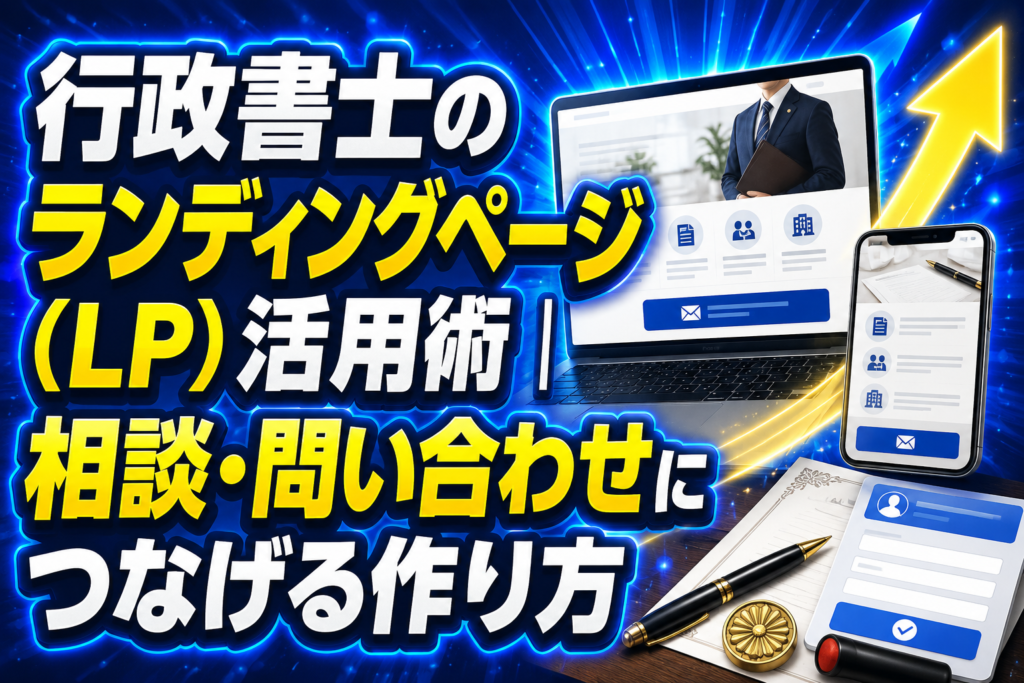 行政書士のランディングページ（LP）活用術｜相談・問い合わせにつなげる作り方