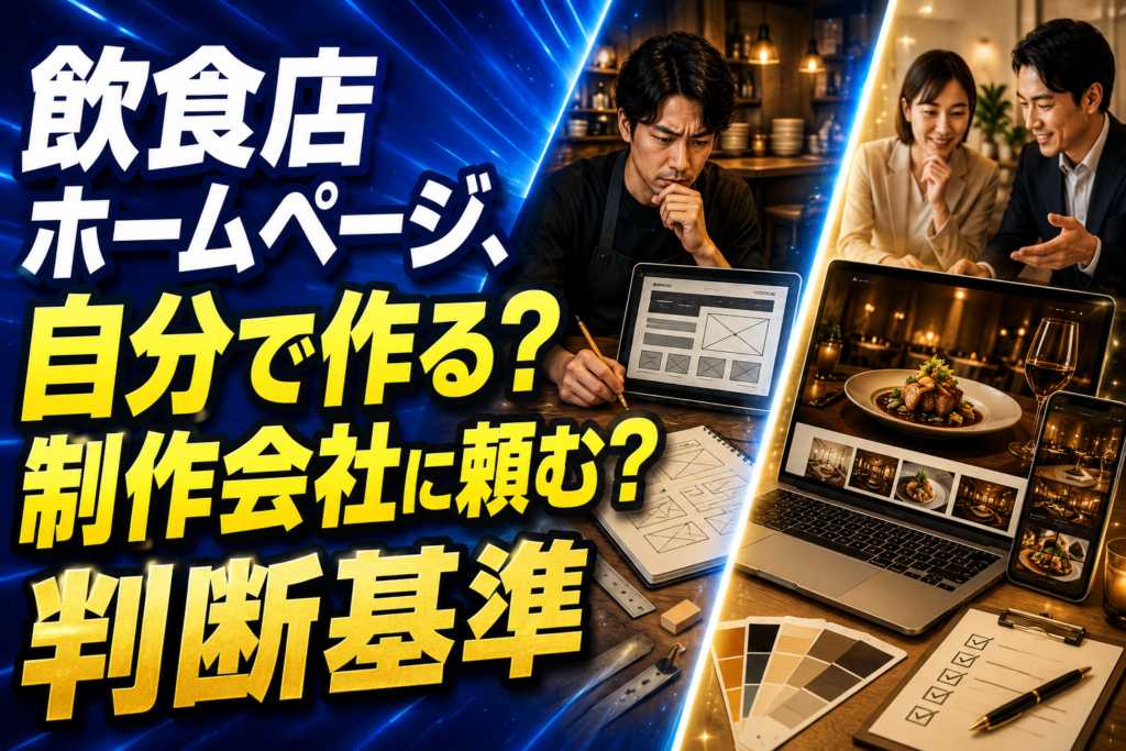 飲食店ホームページ、自分で作る？制作会社に頼む？判断基準